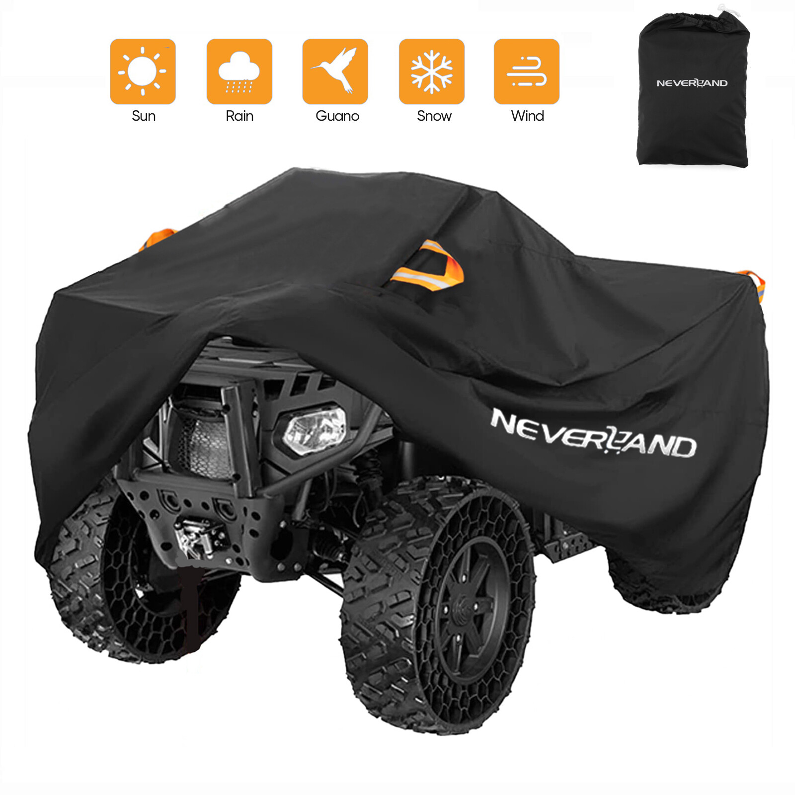 NEVERLAND Atv Cover Waterproof XL Fit For Honda Kawasaki Suzuki Yamaha Polaris