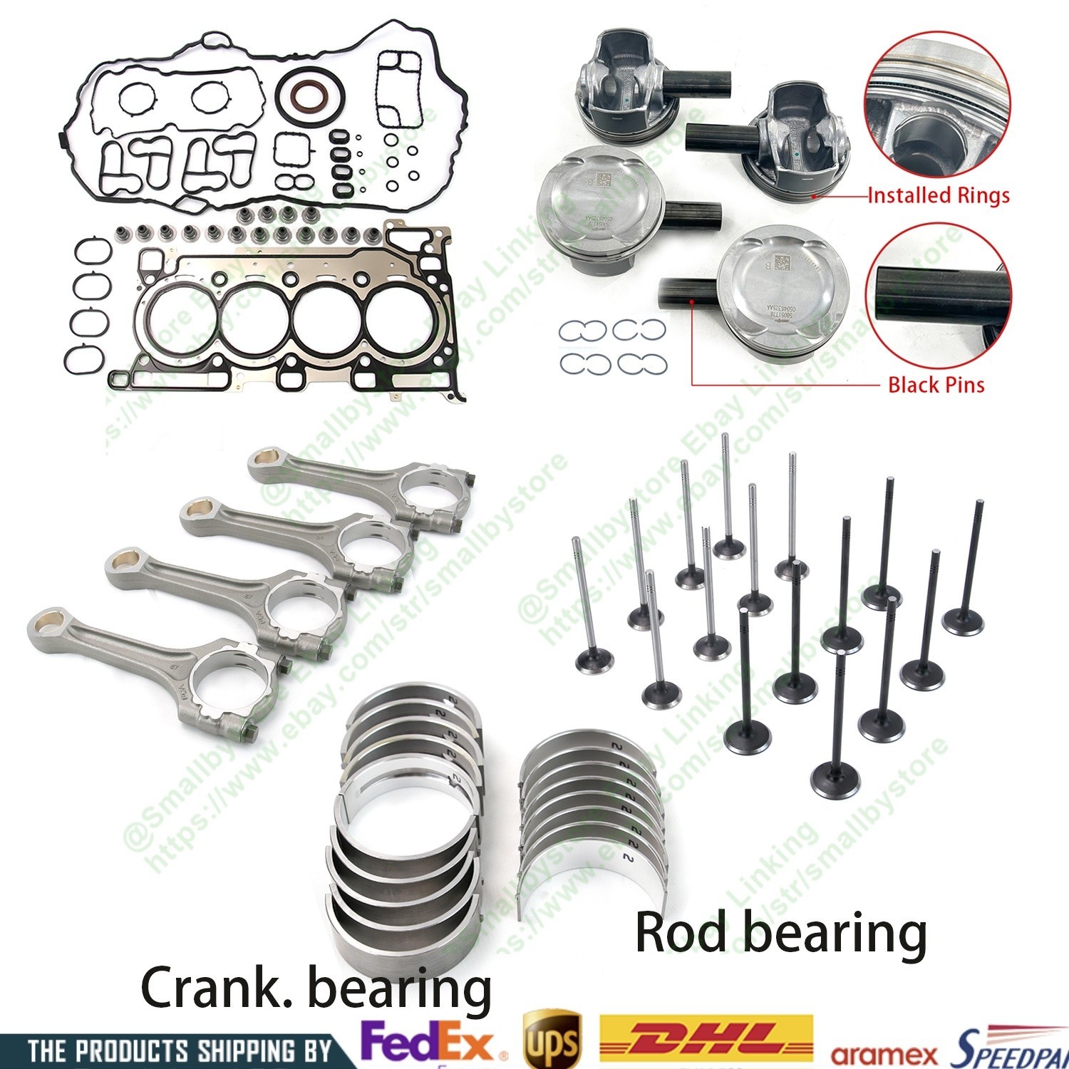 Engine rebuild kits for Jeep Wrangler Grand Cherokee Compass Chrysler 2.0T 2018-