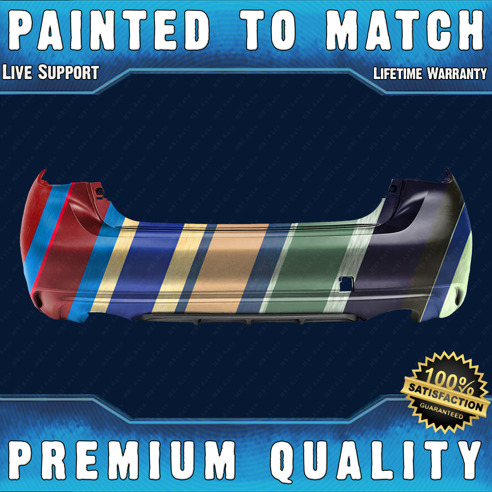 NEW Painted To Match - Rear Bumper Replacement for 2018-2024 Infiniti Q50 Sedan