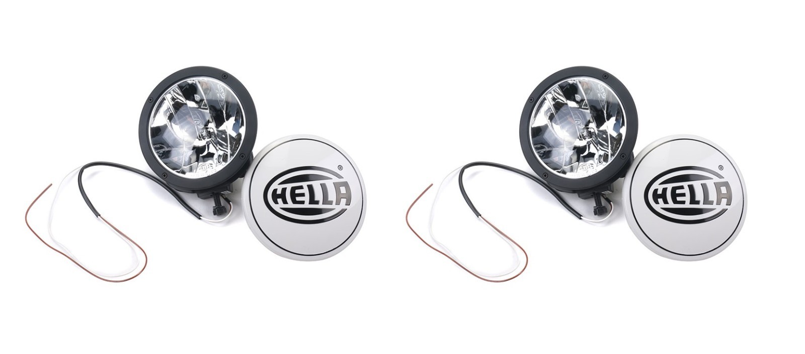 Hella Set of 2 Rallye Compact Driving Lamps 4000 Halogen Black 009094181