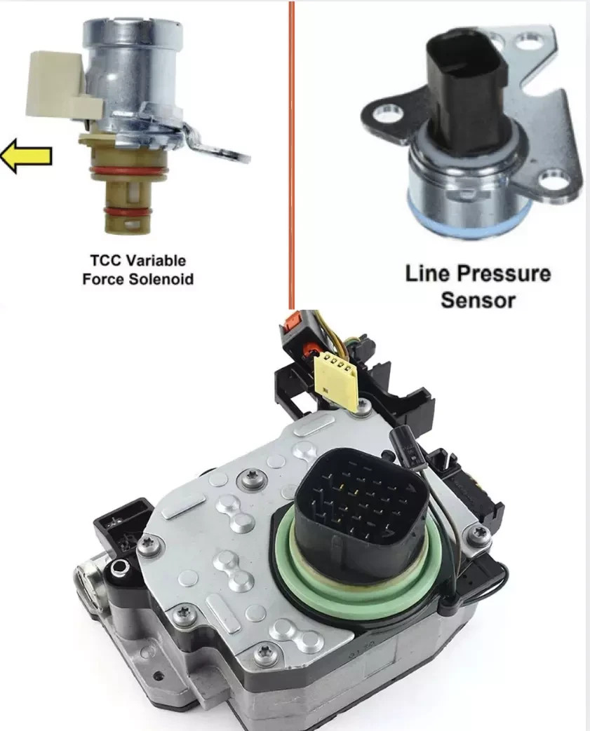62TE 3 PC KIT Shift Solenoid Pack w/ TCC & LPS Sensors fits Chrysler 2006 UP OEM 62TE 3 PC KIT Shift Solenoid Pack w/ TCC & LPS Sensors fits Chrysler 2006 UP OEM