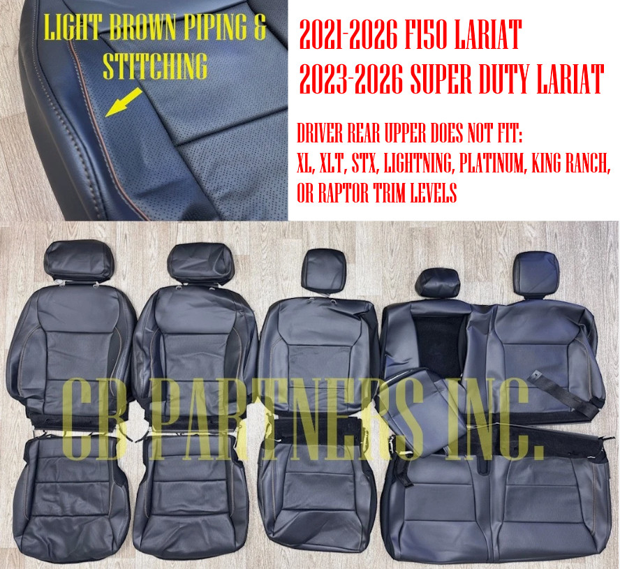 2023-2026 OEM NEW TAKEOFF FORD SUPER DUTY LARIAT SEAT UPHOLSTERY LIGHT BROWN