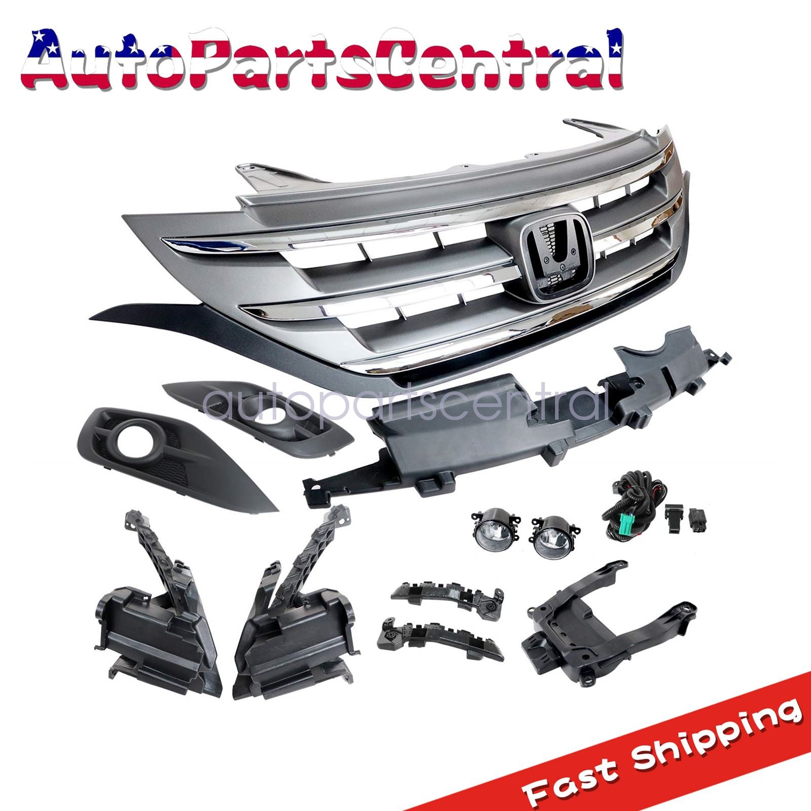 For 2012-14 Honda CR-V Front Grille/Headlight Bracket/Fog Light/Radiator Cover