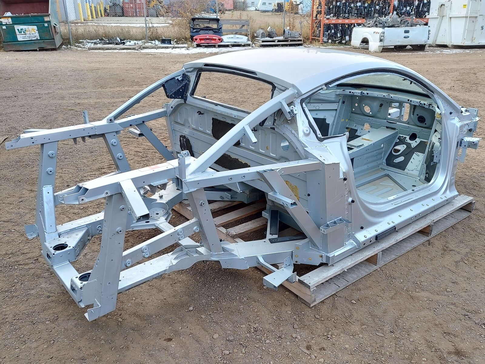 2009 AUDI R8 FRAME BODY SHELL SILVER *FRONT END BENT WINDHIELD CRACKED NOTES*