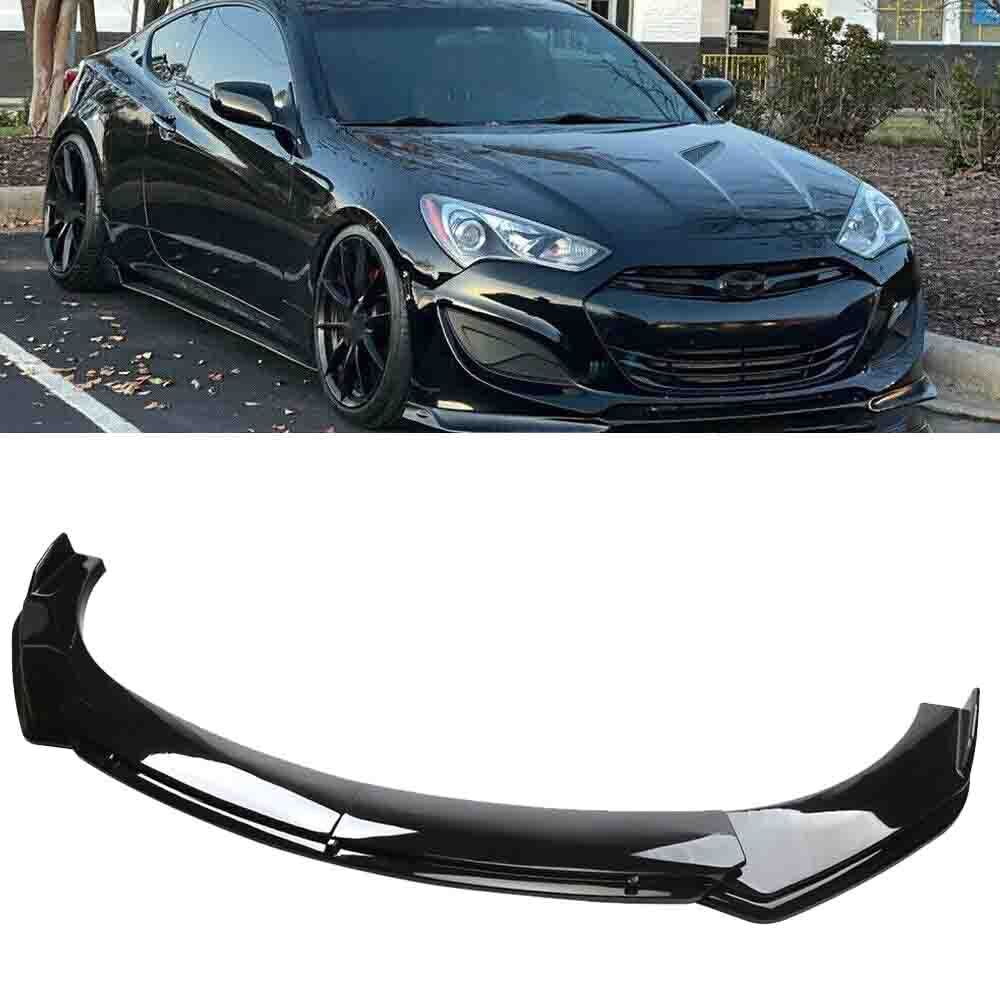 For Hyundai Genesis Coupe Front Bumper Lip Spoiler Splitter Body Kit Gloss Black