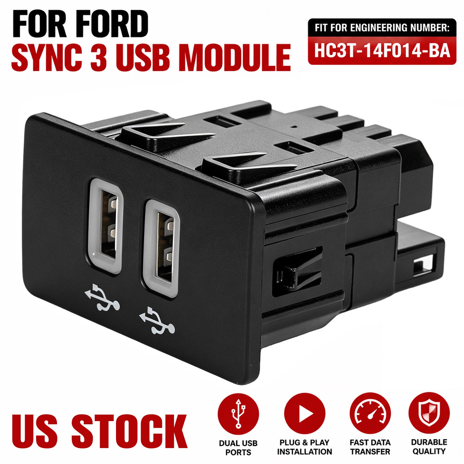 NEW 17-23 For Ford Apple USB CarPlay Upgrade Interface Module Sync 3 Media Hub