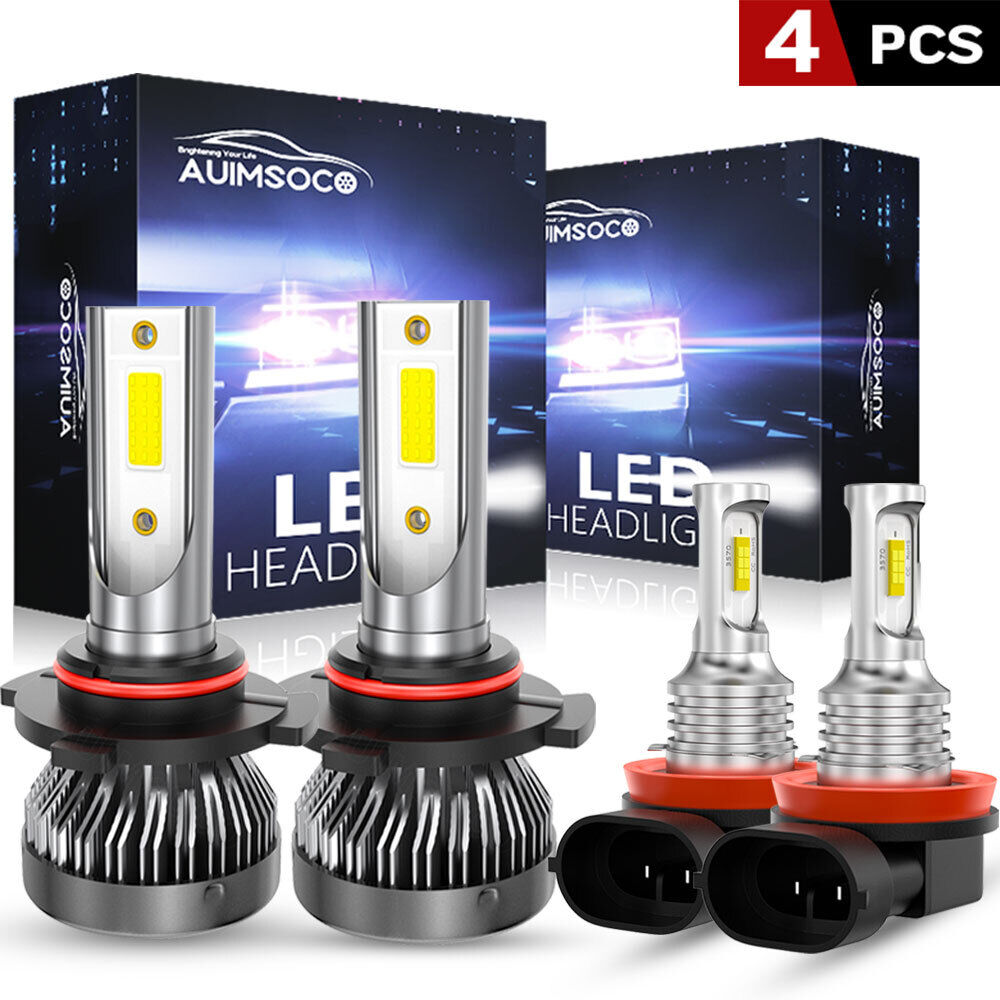 4pcs LED Headlight Hi/Lo Bulbs Super White Bright For Chevrolet Camaro 2016-2018