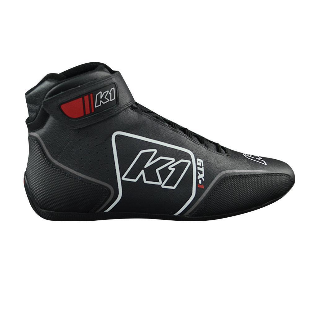 K1 RaceGear 24-GTX-R-115 GTX-1 Nomex Shoes, Red, Grey, Size 11.5