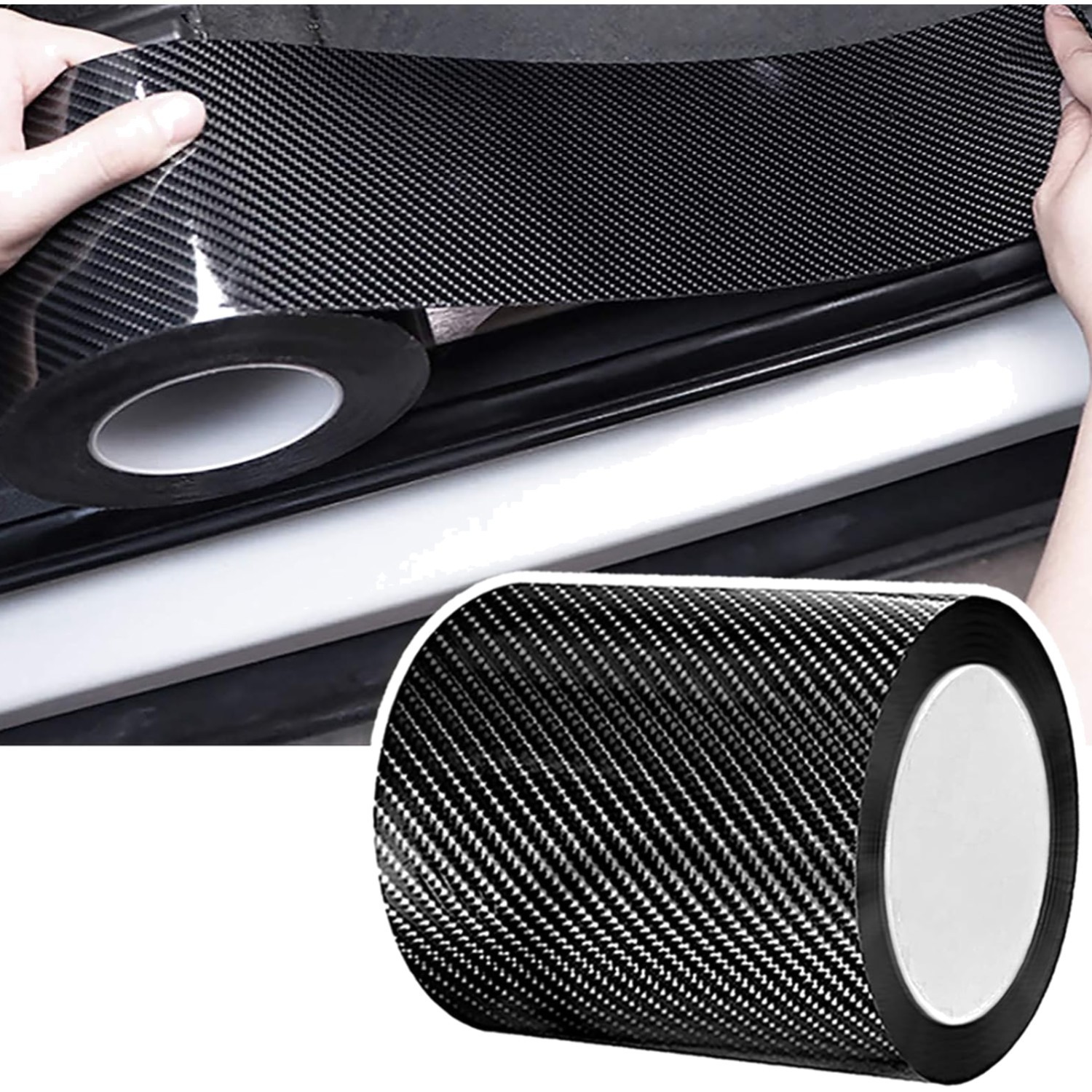 Flexible Multi-Purpose Black Vinyl Door Edge Guards - Easy Install 4in x 33ft