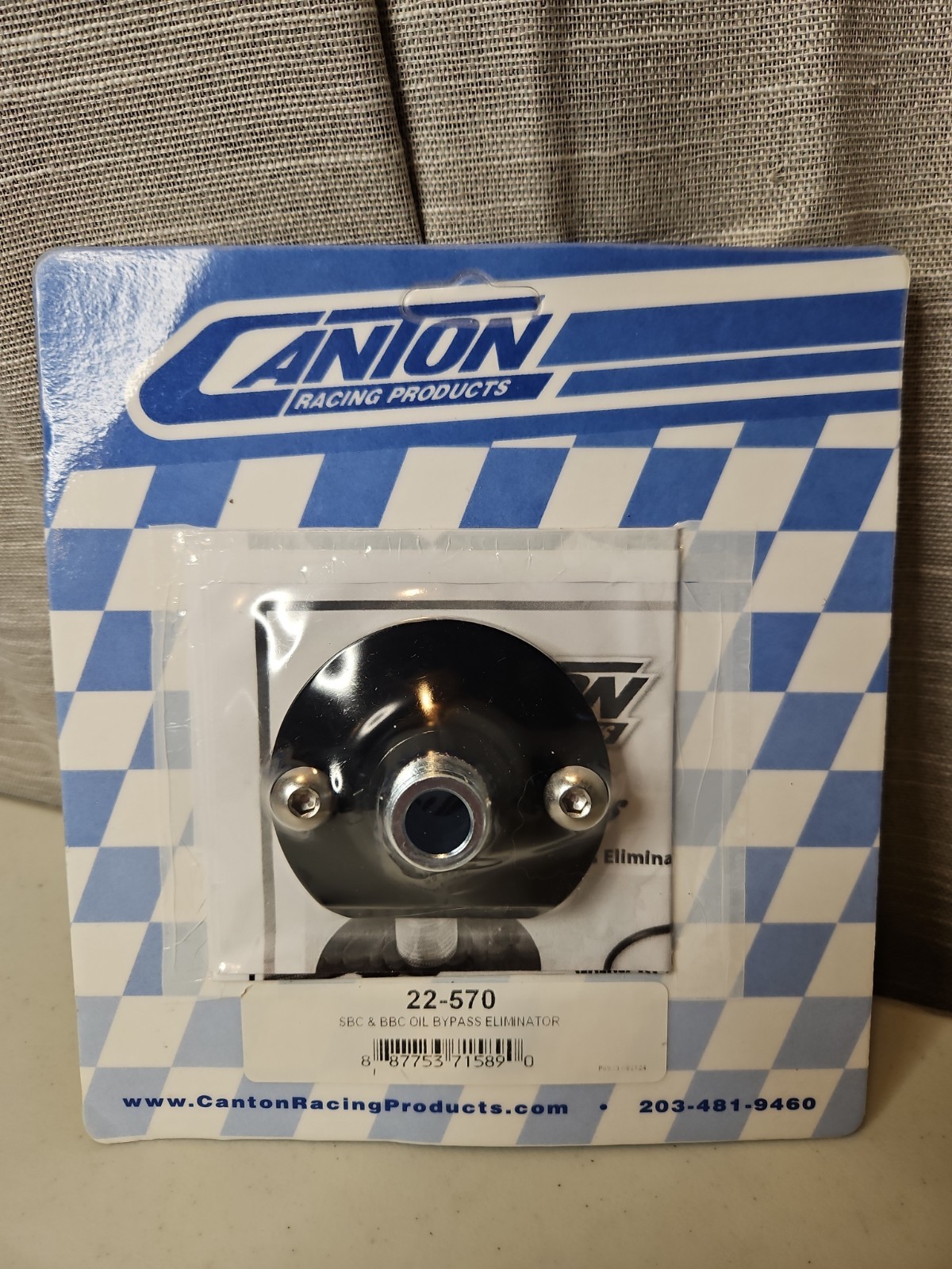 Canton Racing Products 22-570 SBC BBC Chevy Oil Bypass Eliminator Black New