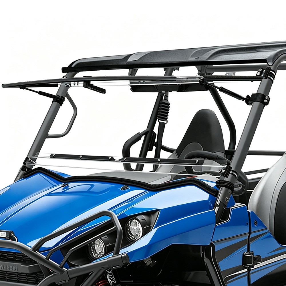2-IN-1 Flip Front Windshield Window for Kawasaki Teryx 800/ Teryx4 800 2016-2025 2-IN-1 Flip Front Windshield Window for Kawasaki Teryx 800/ Teryx4 800 2016-2025