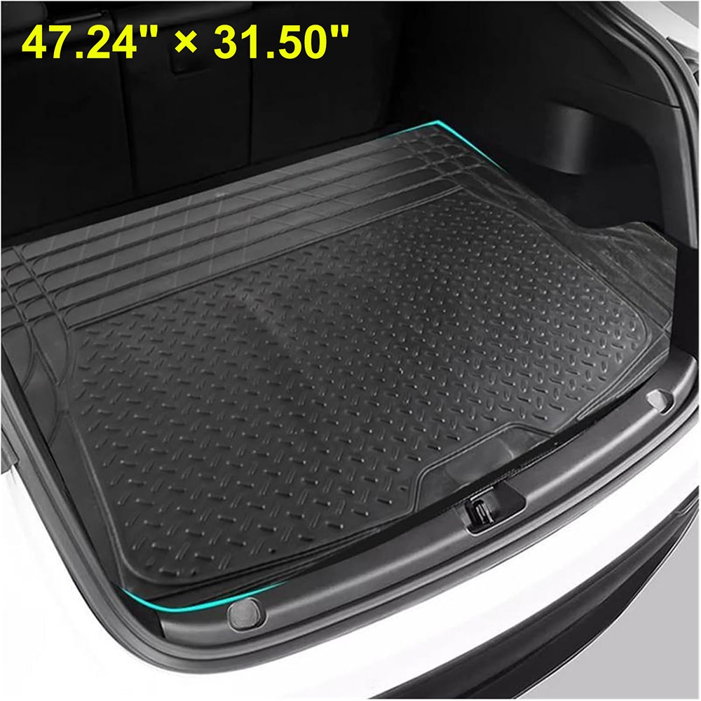 Heavy Duty Rubber Cargo Mat Liner All-Weather Trim-to-Fit Non-Slip Waterproof