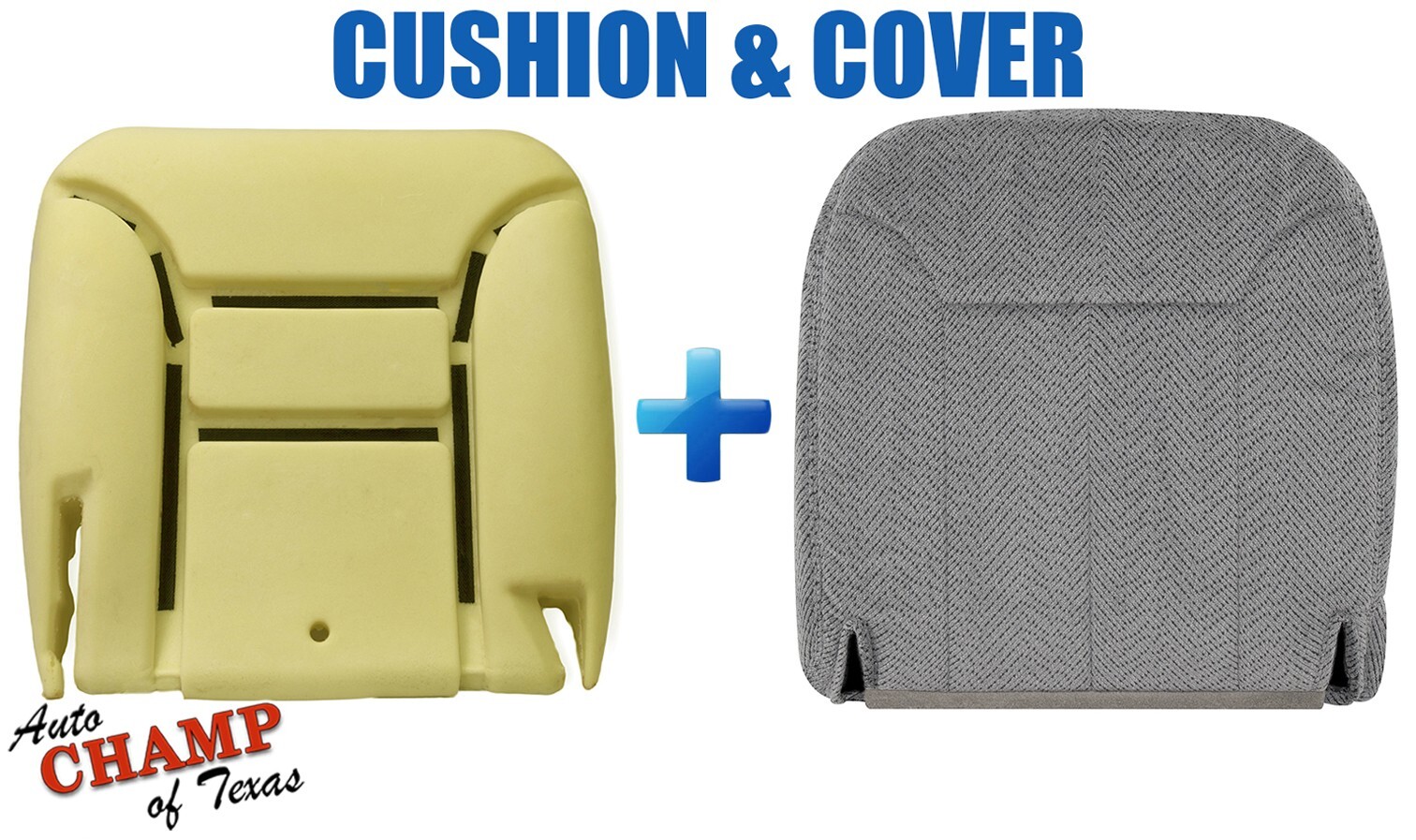 1995-1999 Silverado C/K 1500 2500 LS-Driver Bottom Cloth Seat Cover/Cushion Gray