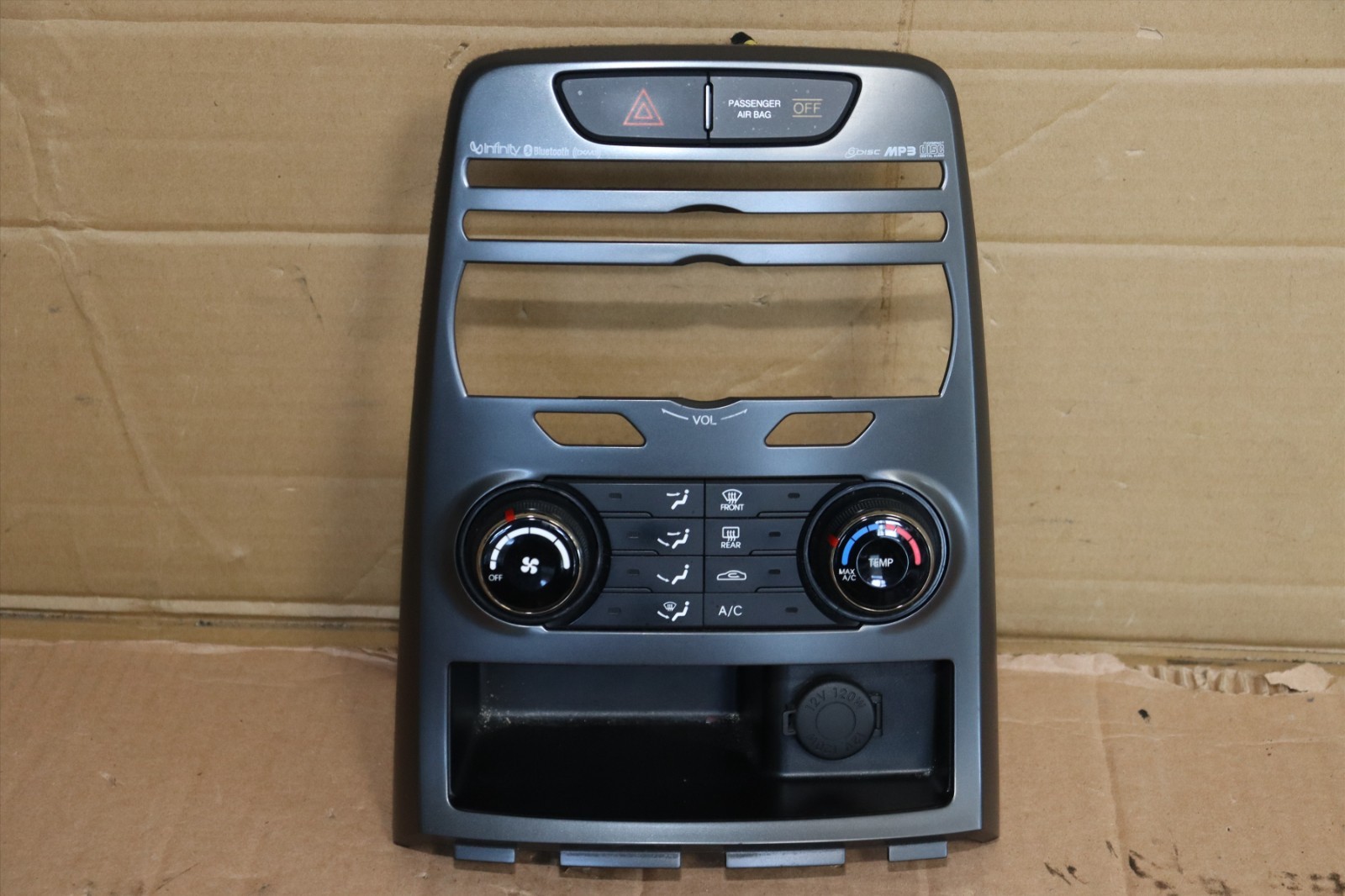 09-12 Hyundai Genesis Coupe BK1 OEM Climate Control Panel Audio Bezel INFINITY 09-12 Hyundai Genesis Coupe BK1 OEM Climate Control Panel Audio Bezel INFINITY