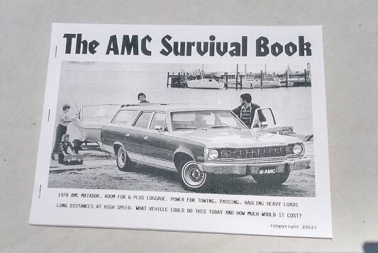 AMC Survival Book AMX Javelin Gremlin Jeep Hornet Spirit Dick Datson AMC Survival Book AMX Javelin Gremlin Jeep Hornet Spirit Dick Datson