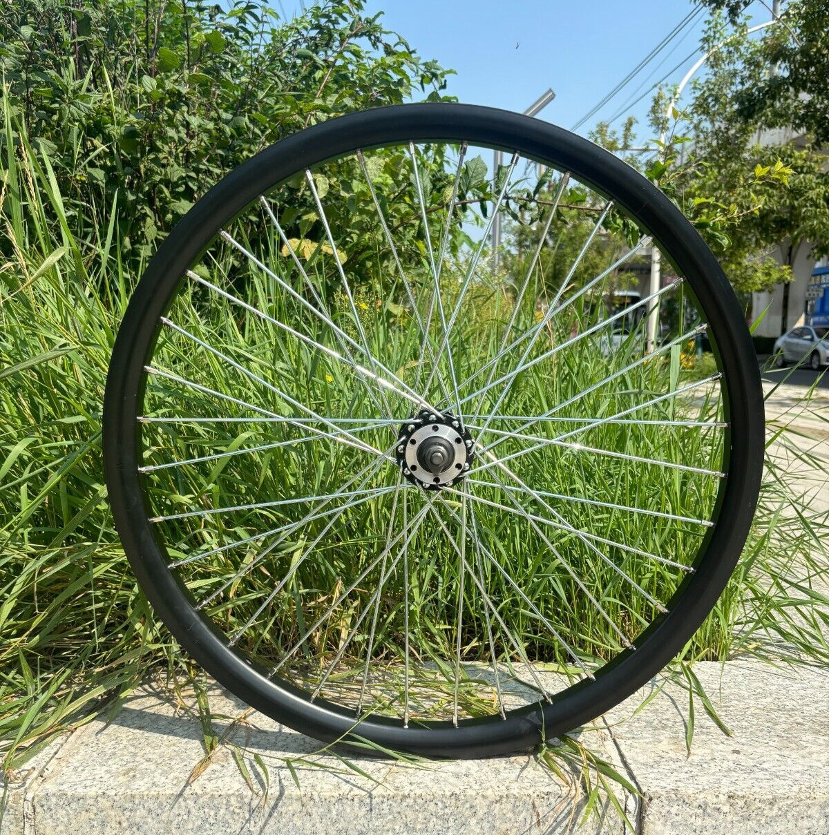 CDHPOWER 26 inch Bike Front Wheel,Heavy Duty Double Layer Alum 36 Spoke Bike Rim
