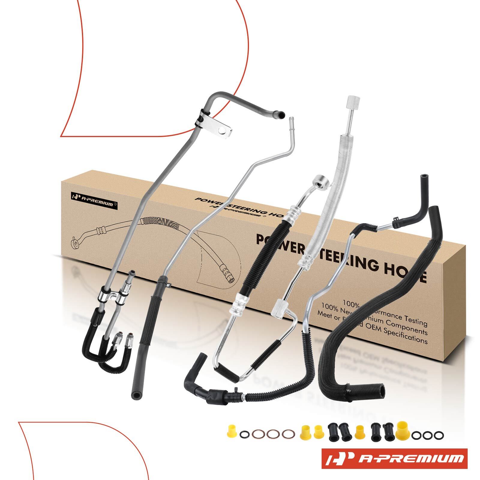 A-Premium 5x Power Steering Pressure & Return & Reservoir Line Hose for Toyota