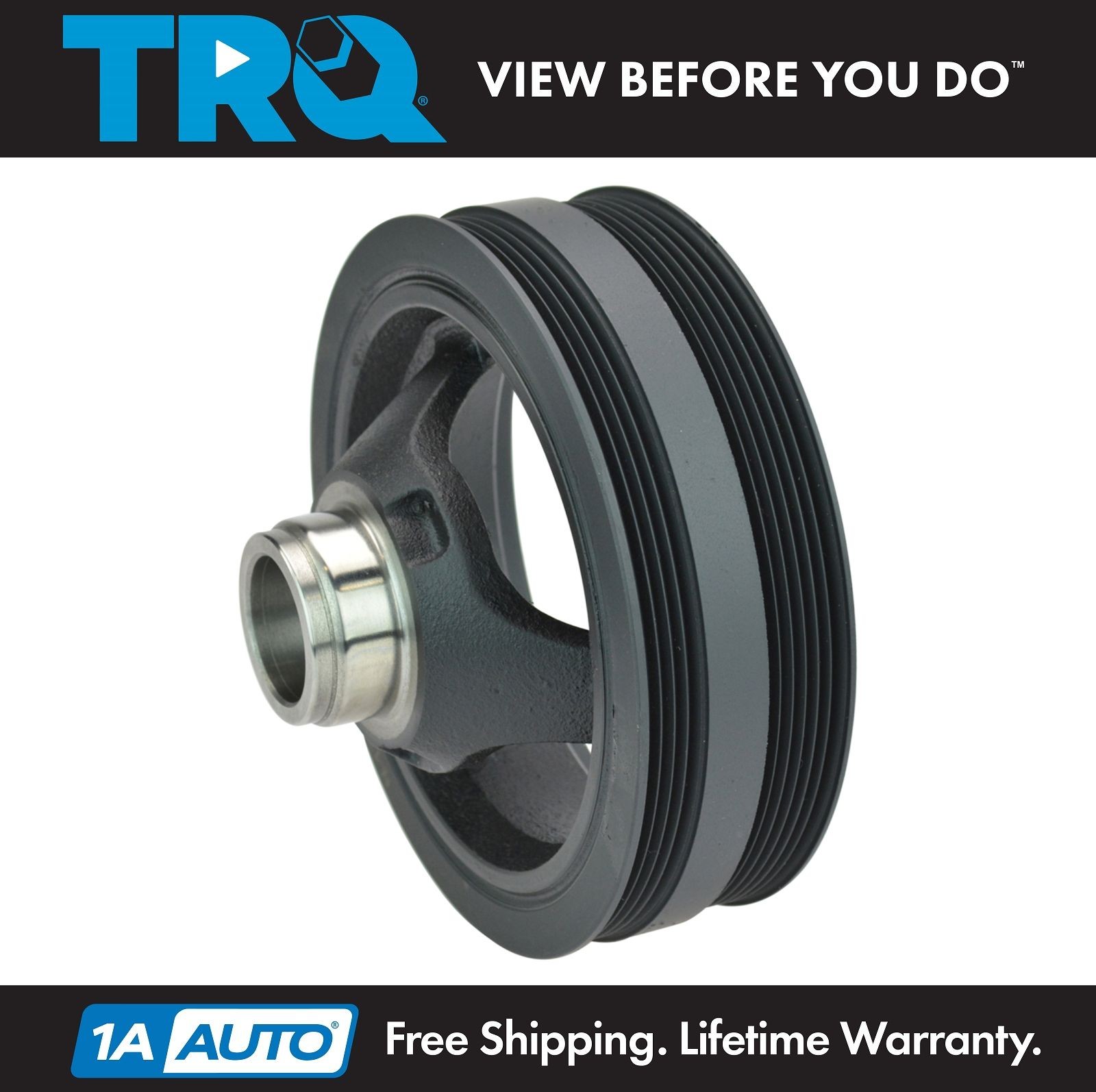TRQ Harmonic Balancer Crank Pulley For Chevy GMC Truck Van Tahoe 4.8 6.2 5.3