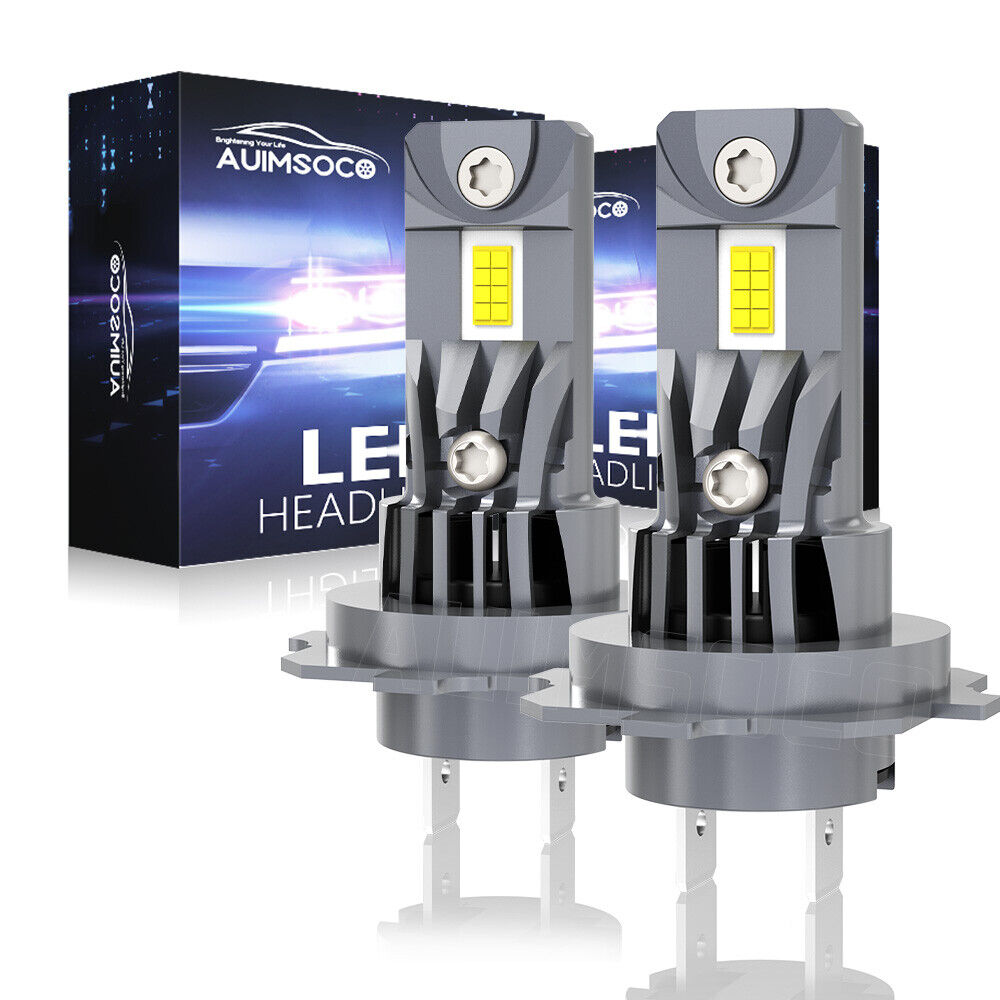 Auimsoco 2x H7 LED Headlights High Low Beam Bulbs Conversion Kit 80W 6000K White
