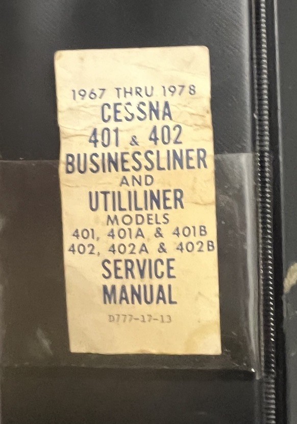 1967 thru 1978 Cessna 401, 401A, 401B, & 402, 402A, 402B Service Manual Read