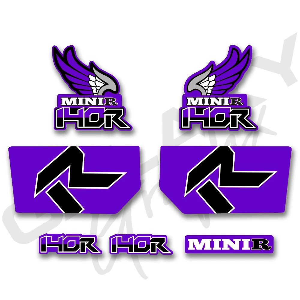 Mini R 140R Honda ATC70 Premium Decal Graphics Kit Purple Black Grey White