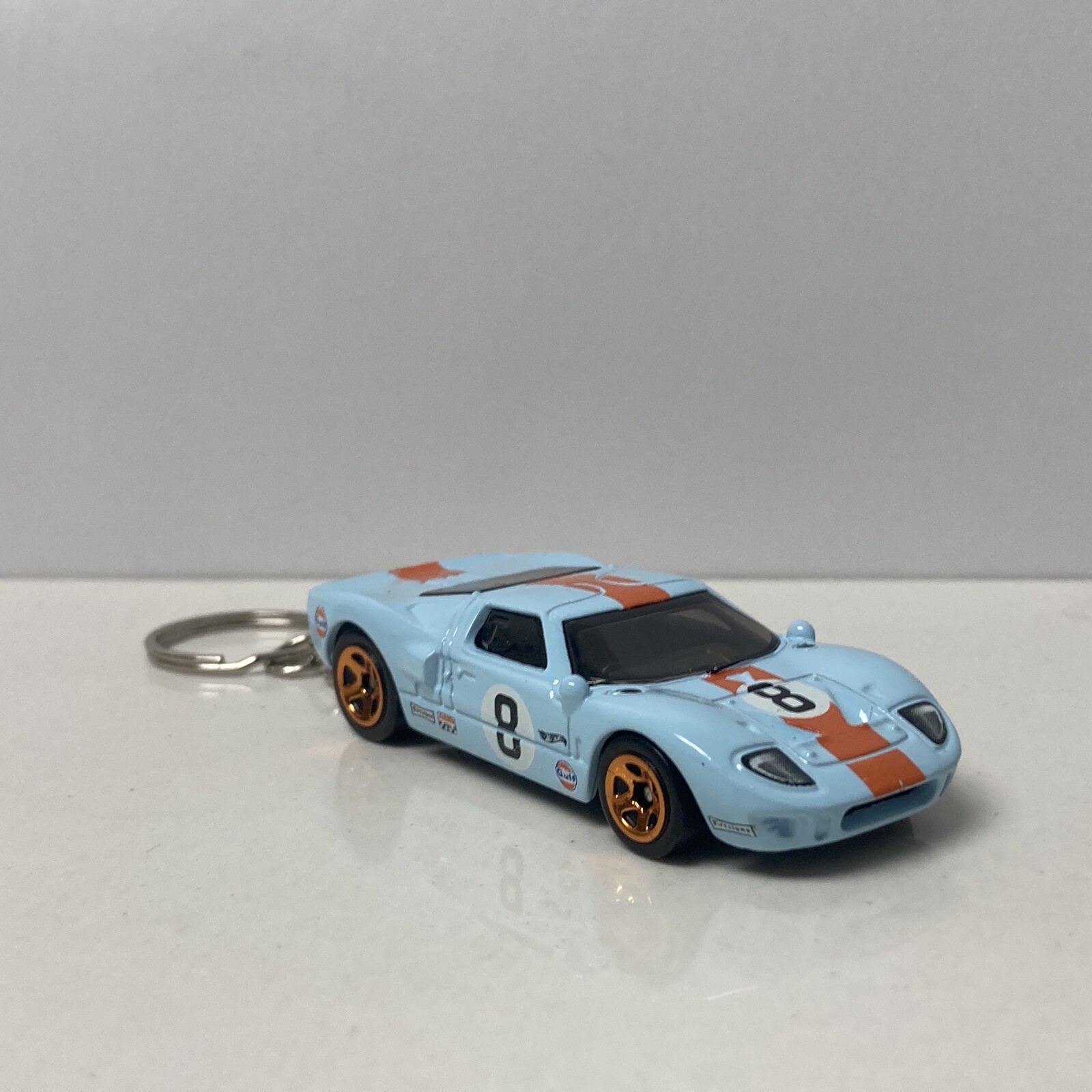 RARE KEY CHAIN BLUE GULF FORD GT40 CUSTOM LIMITED EDITION 1964 1965 1966-1969