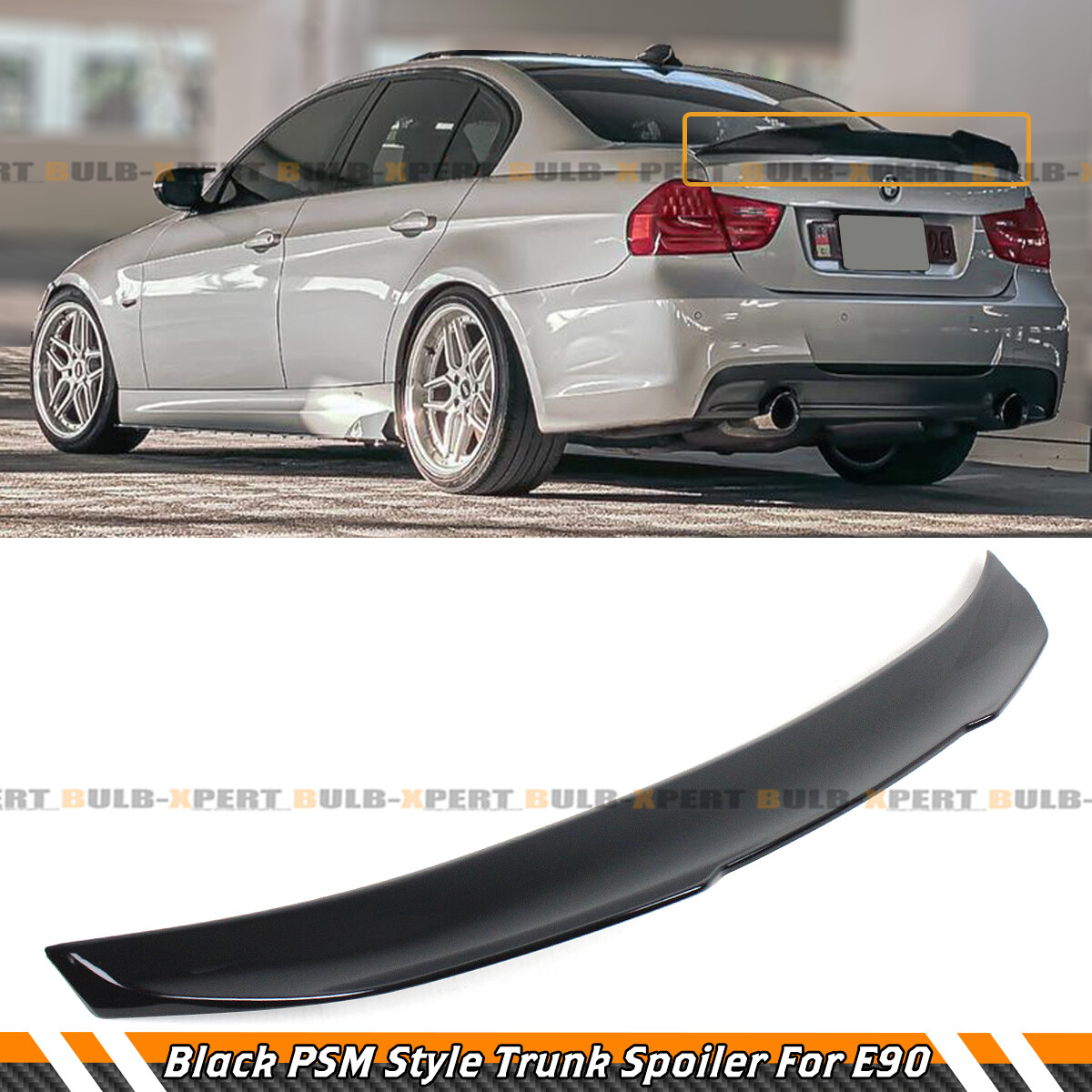FOR 2006-11 BMW E90 3 SERIES M3 SEDAN PSM STYLE GLOSSY BLACK TRUNK SPOILER WING