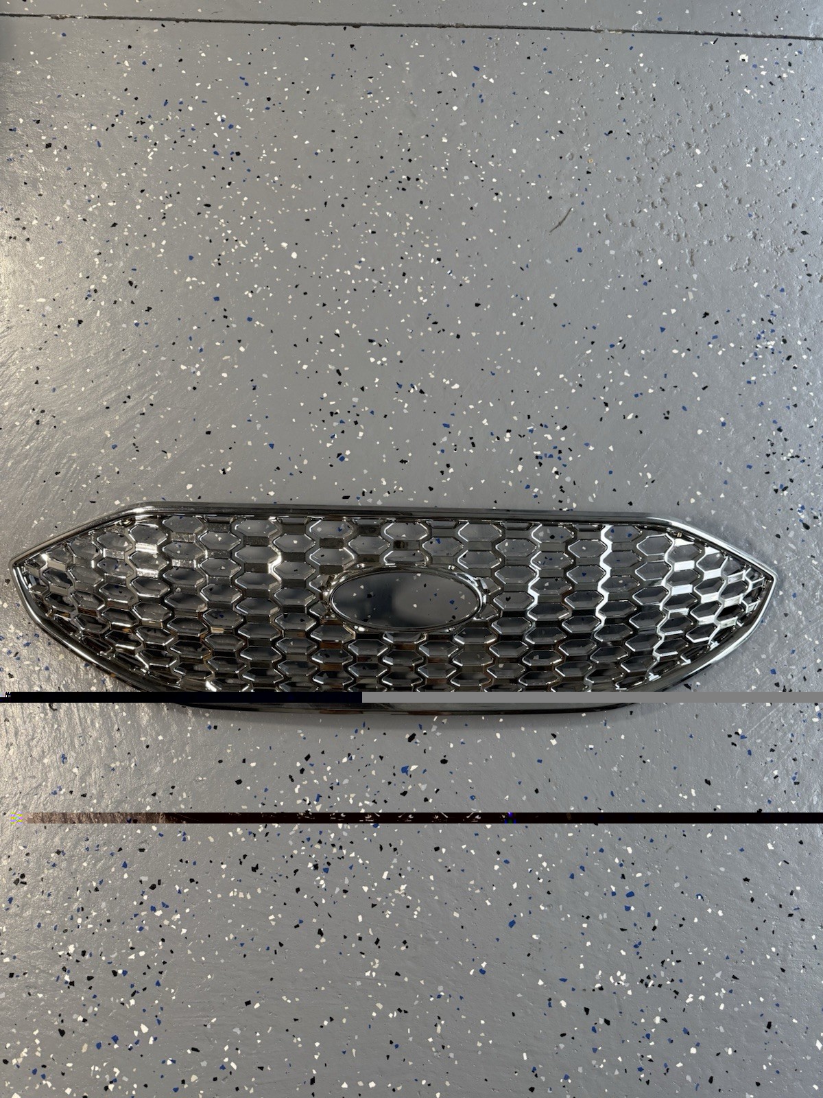 2019-2024 Ford Edge Front Grille Cover Honeycomb Chrome Overlay Trim