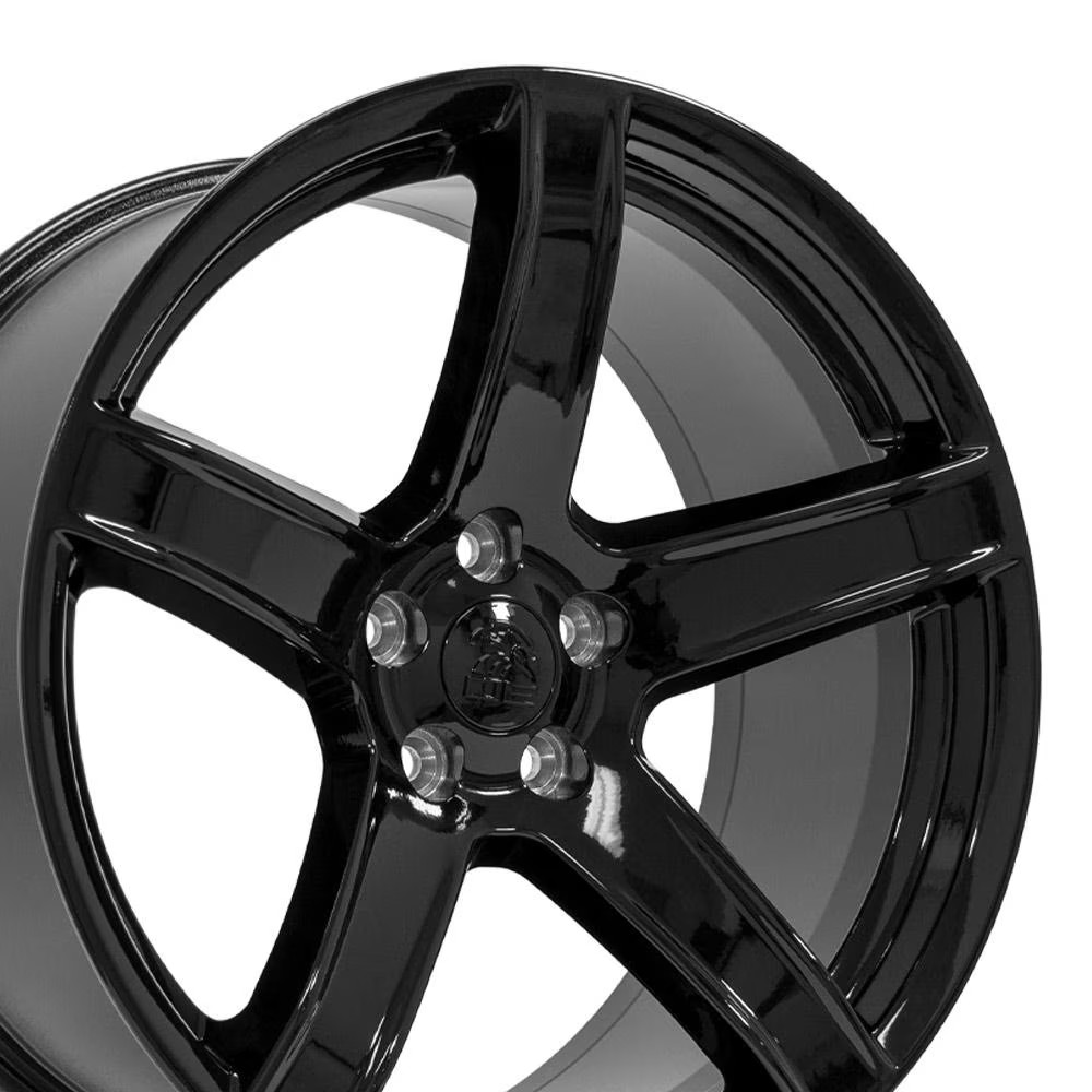 Set(4) OE Wheels DG22 20x9.5 Gloss Black Rims 5x115 18ET