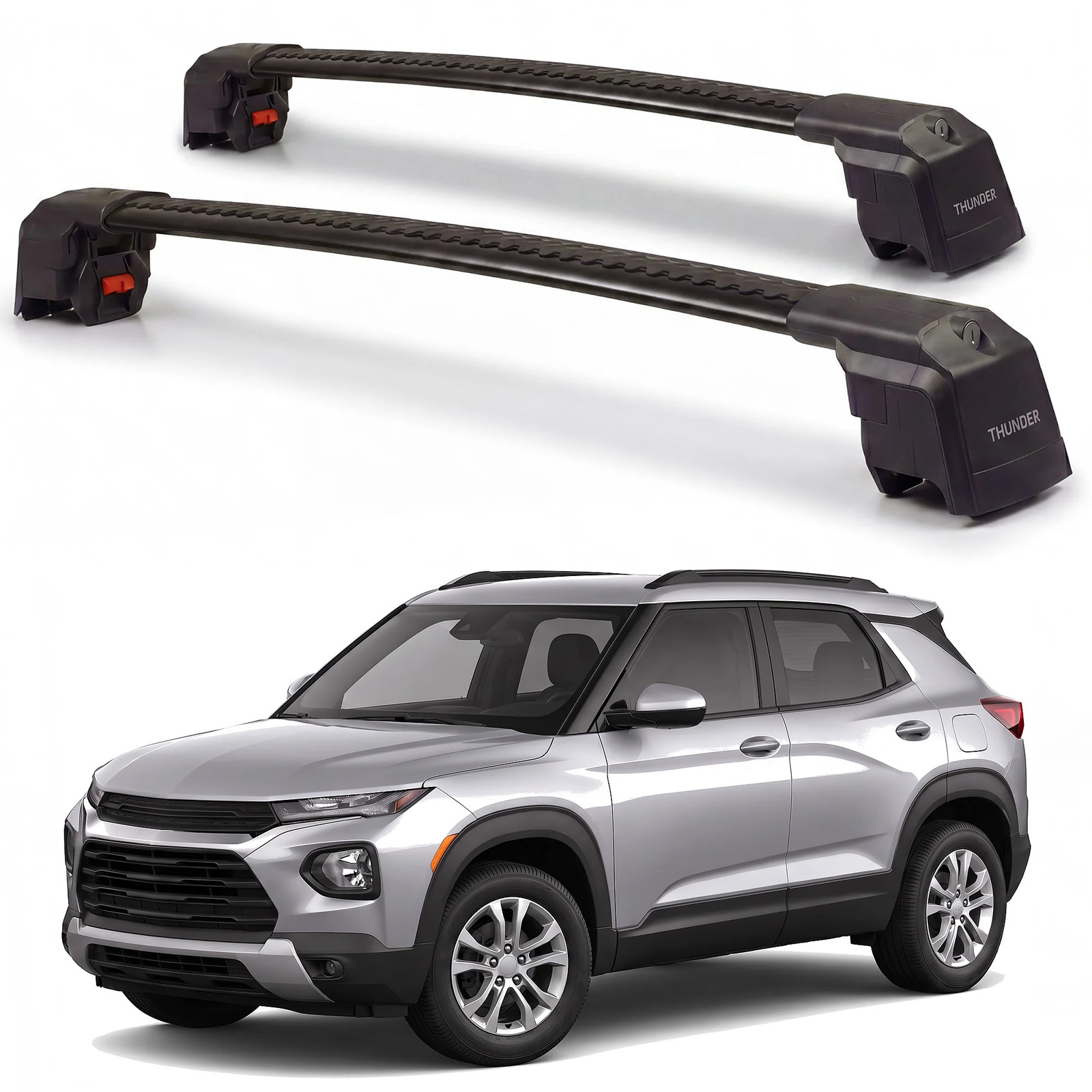 Roof Rack Cross Bars for Chevy Trailblazer 2021-2027 Aluminum Crossbars Black