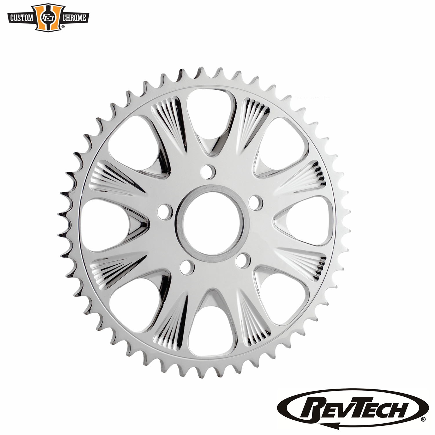 Aluminum Polished 51-Tooth RevTech Rear Chain Sprocket Fits For Harley 1984-2012