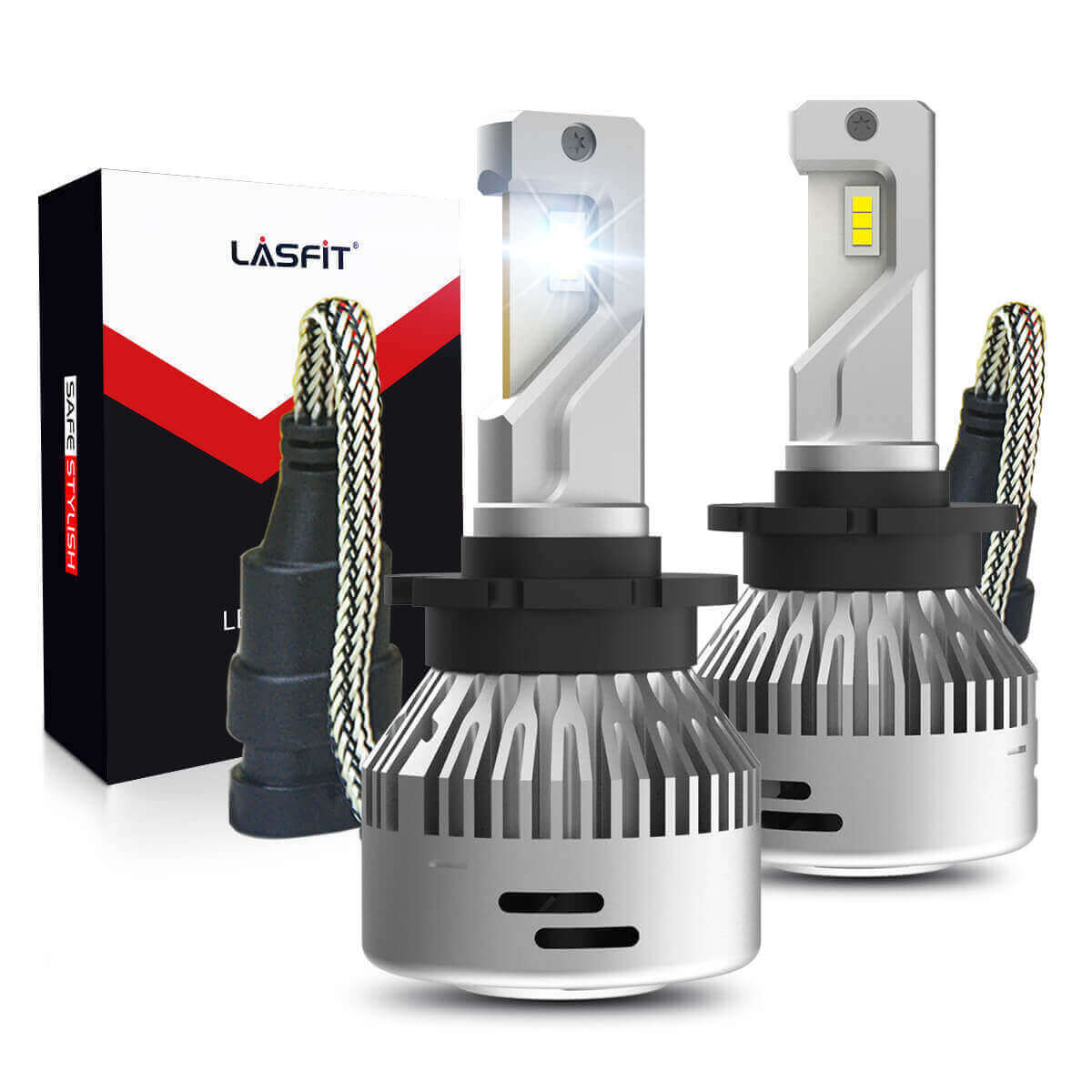 Lasfit D2S D4S LED Headlight Bulb D2C D2R D4 Replace HID Xenon Lamp 6000K Bright