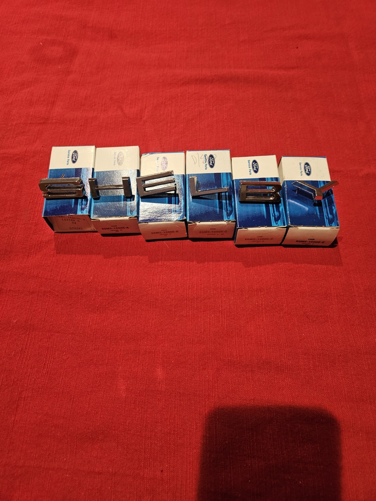 1968-70 NOS Shelby Letter Set S8MS GT350 GT500