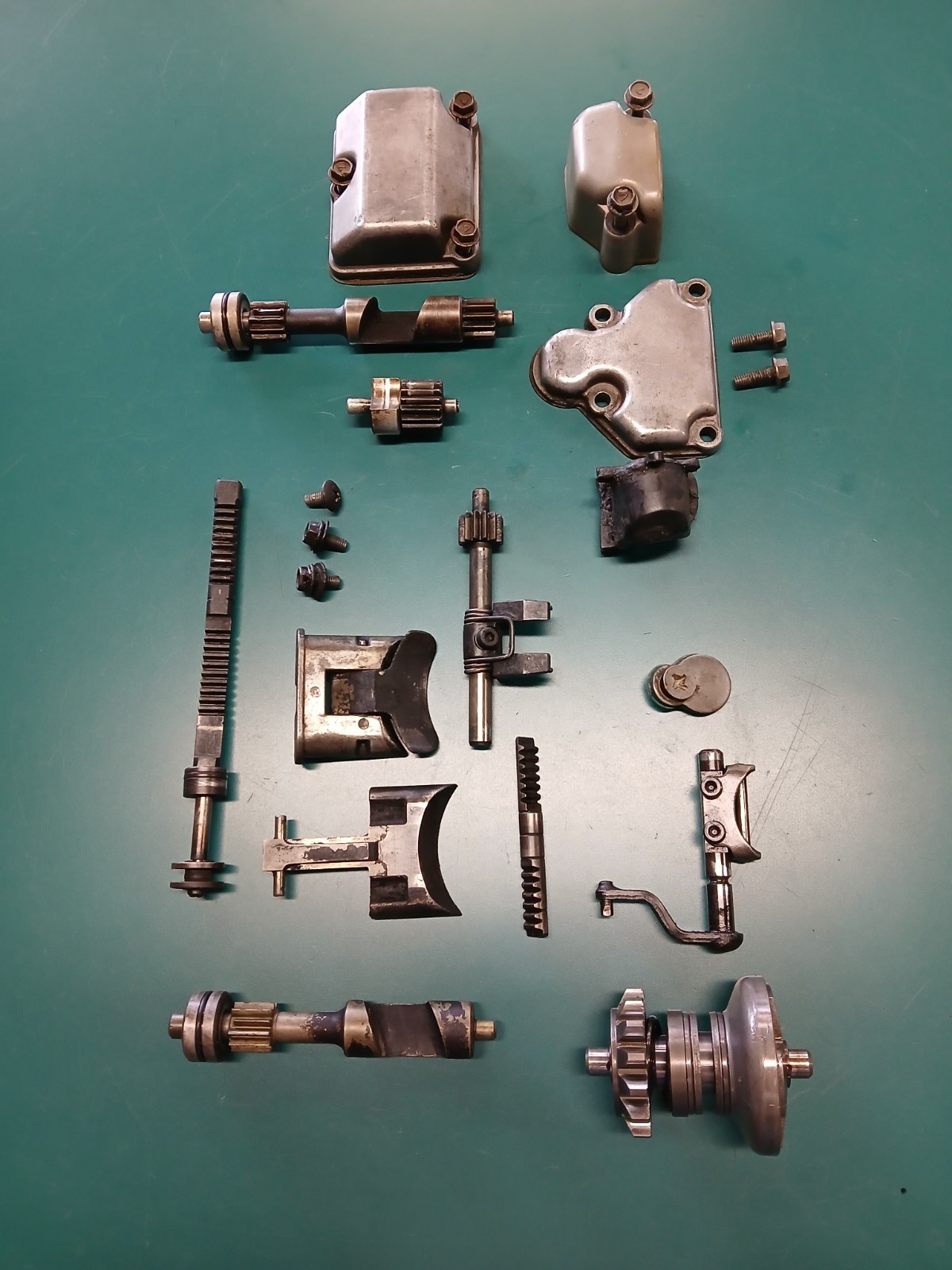 99-02 Kawasaki KX250 Complete Exhaust Power Valves Actuator Arm Governor Rod 01
