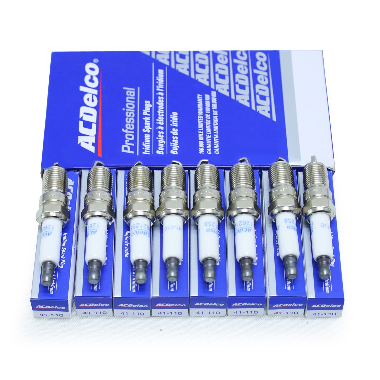 8PCS Genuine 41-110 Iridium Spark Plugs 12621258 For Chevy GMC 4.8L 5.3L 6.0 NEW 8PCS Genuine 41-110 Iridium Spark Plugs 12621258 For Chevy GMC 4.8L 5.3L 6.0 NEW