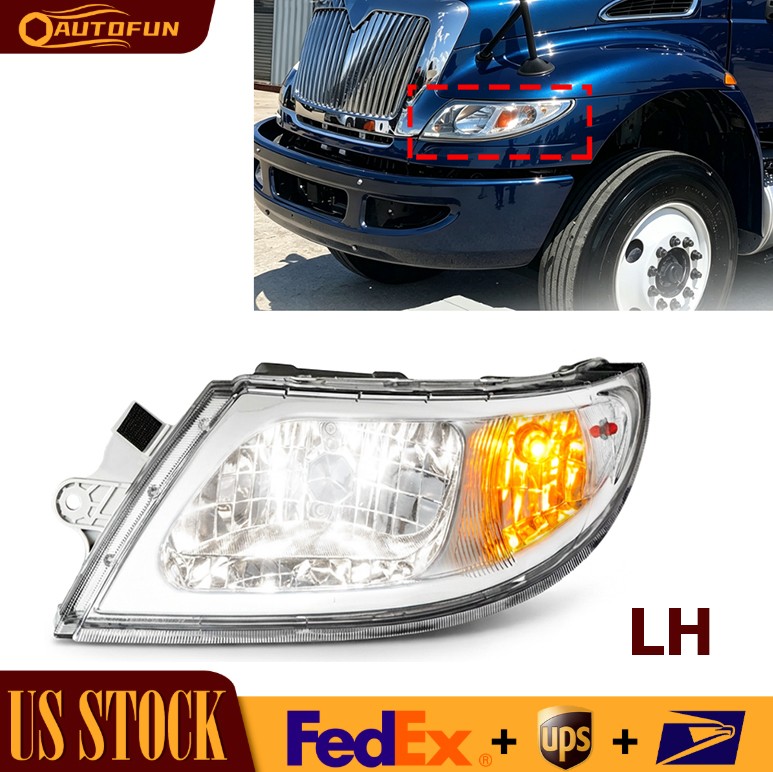 Left Headlamp Complete Assembly Compatible With International Medium Duty Serie