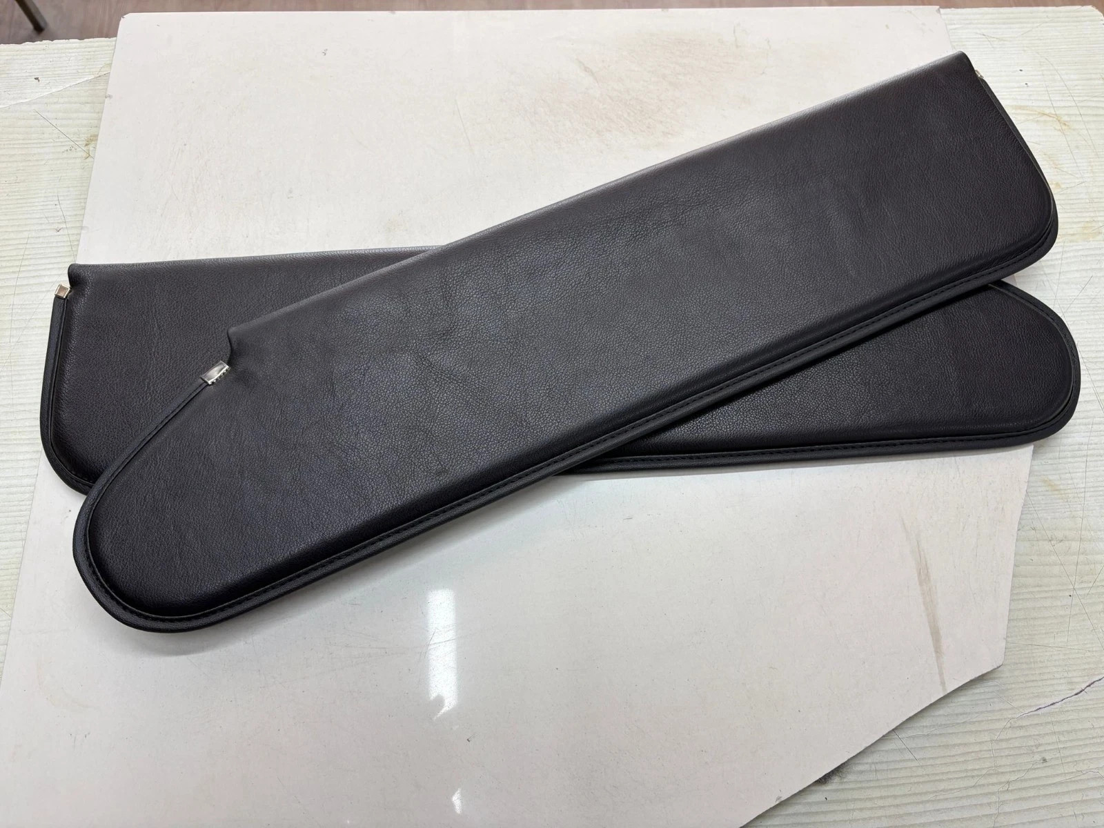 Dodge A100 Van Pickup black sun visor vinyl pair 1965-70