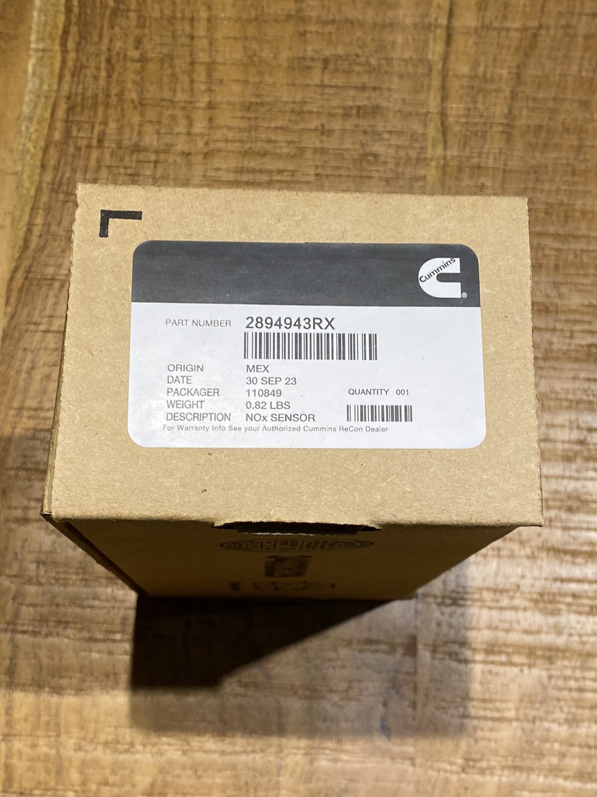 Genuine Cummins OEM NOx Sensor part # 2894943RX Genuine Cummins OEM NOx Sensor part # 2894943RX