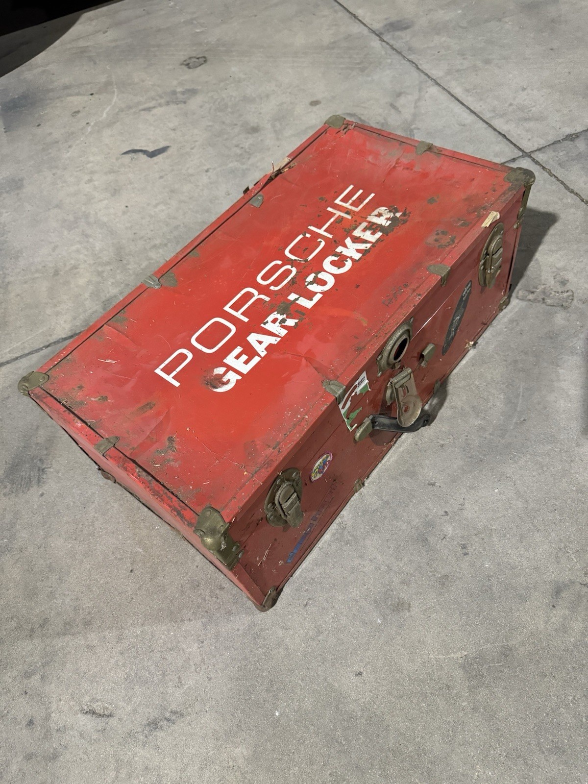 Original Porsche Gear Locker Storage Box Trunk Case Rare Signage