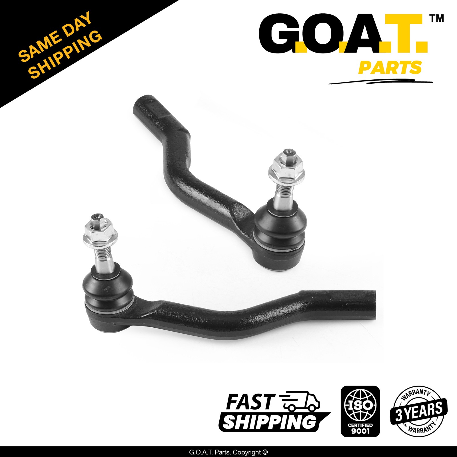 Pair Front Outer Tie Rod for 21-25 Chrysler Grand Caravan 17-25 Pacifica Voyager