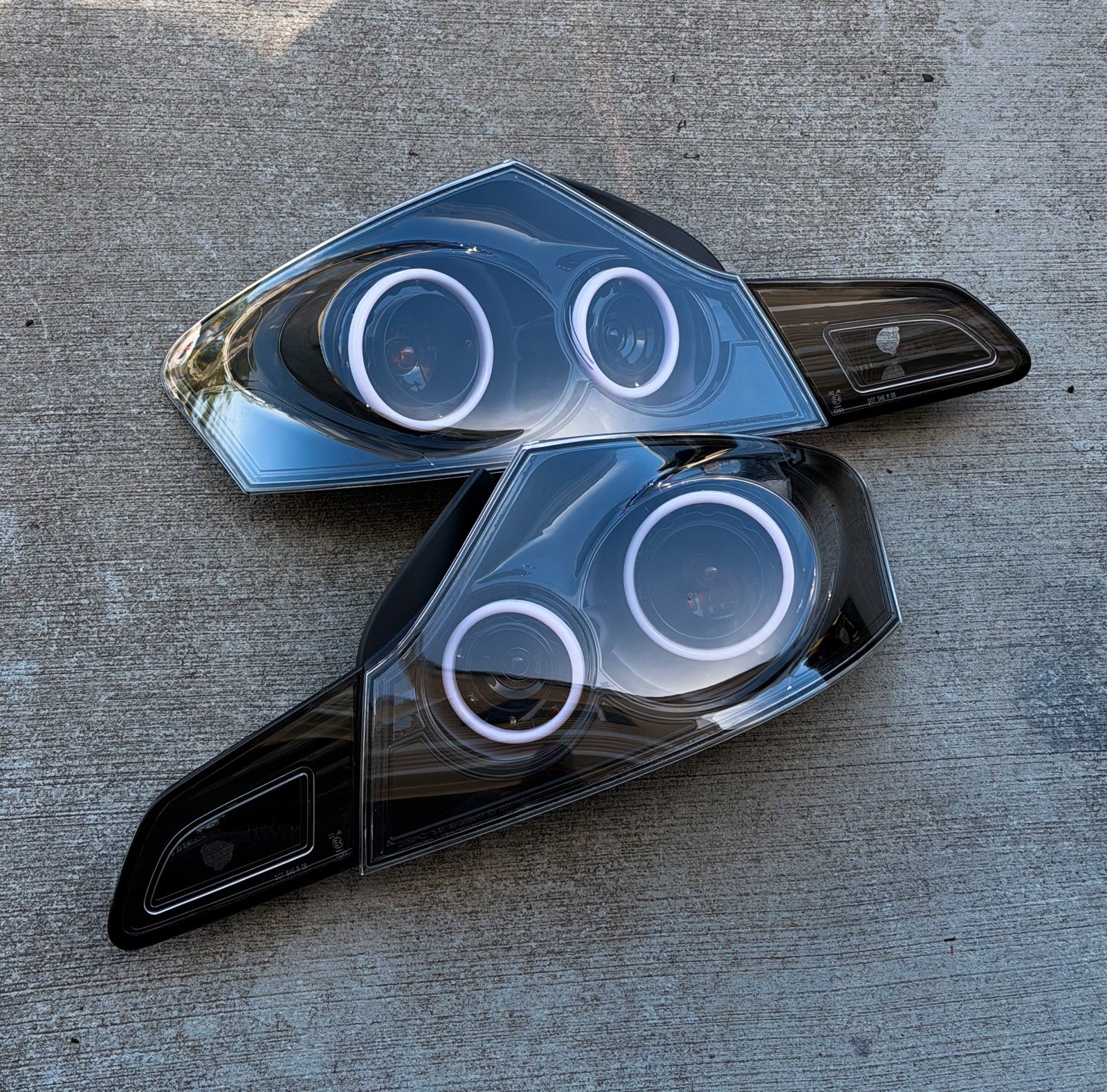 Infiniti G37 V36 G35 Q40 07-14 4dr Sedan Halo Tail Lights Black Reflector Infiniti G37 V36 G35 Q40 07-14 4dr Sedan Halo Tail Lights Black Reflector