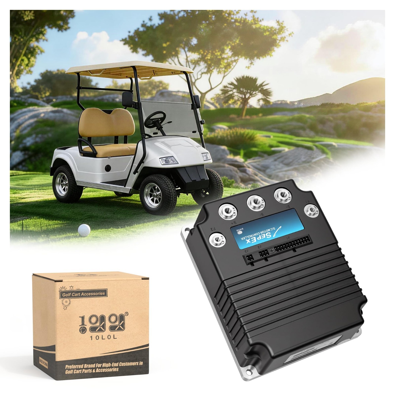 36/48V 400A Motor Speed Controller for Curtis Ezgo Club Car Golf Cart 1268-5403