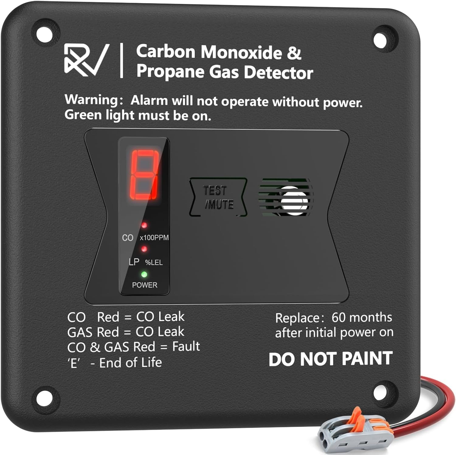 RV Carbon Monoxide & Propane Detector, Replacement for Detector #31011, RV Carbon Monoxide & Propane Detector, Replacement for Detector #31011,