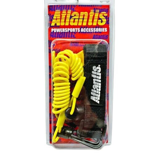New Atlantis Yellow Pro Floating Lanyard Sea-Doo Non-DESS Safety Key Whistle