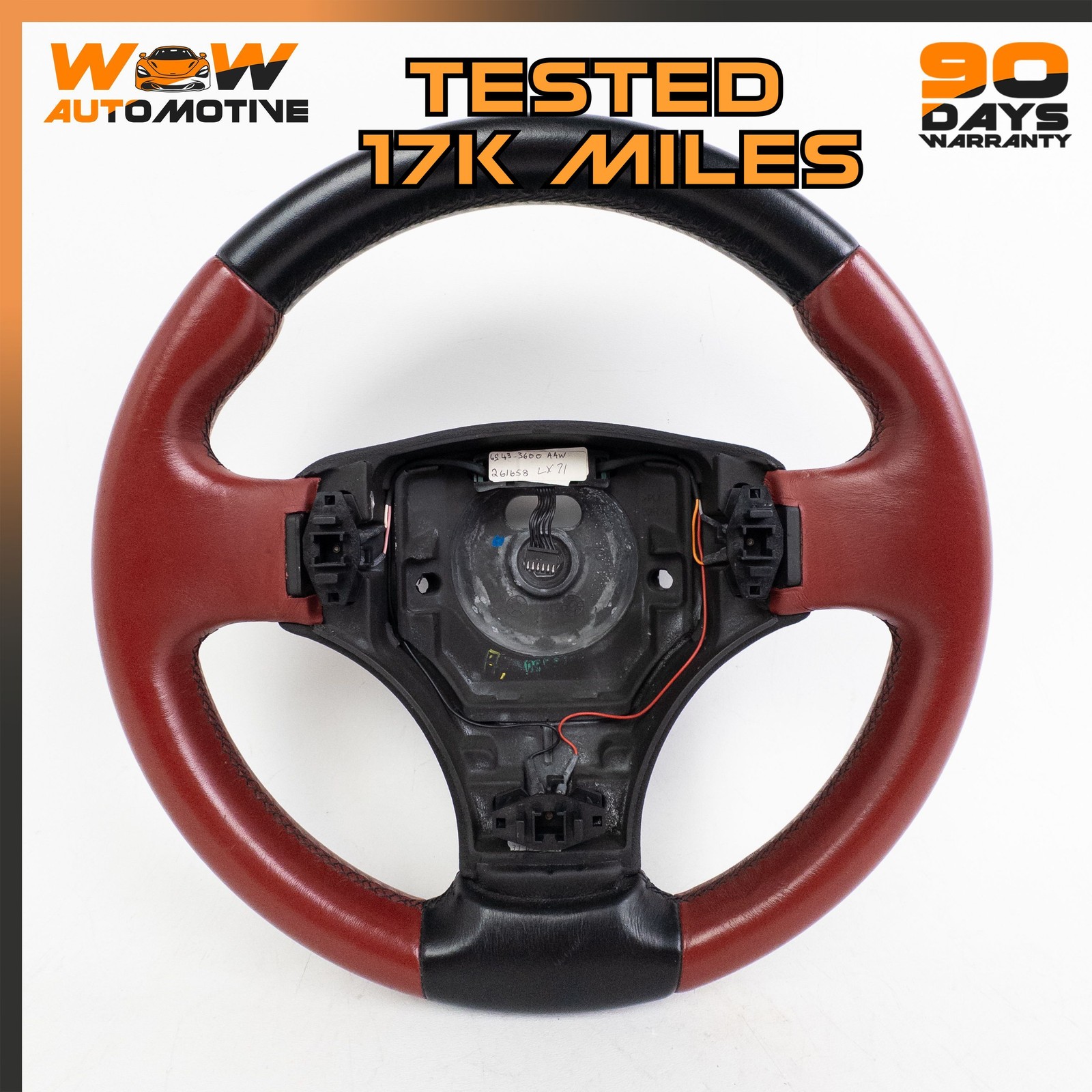 06-16 ASTON MARTIN V8 VANTAGE STEERING WHEEL RED BLACK 6G433600AAW OEM 06-16 ASTON MARTIN V8 VANTAGE STEERING WHEEL RED BLACK 6G433600AAW OEM