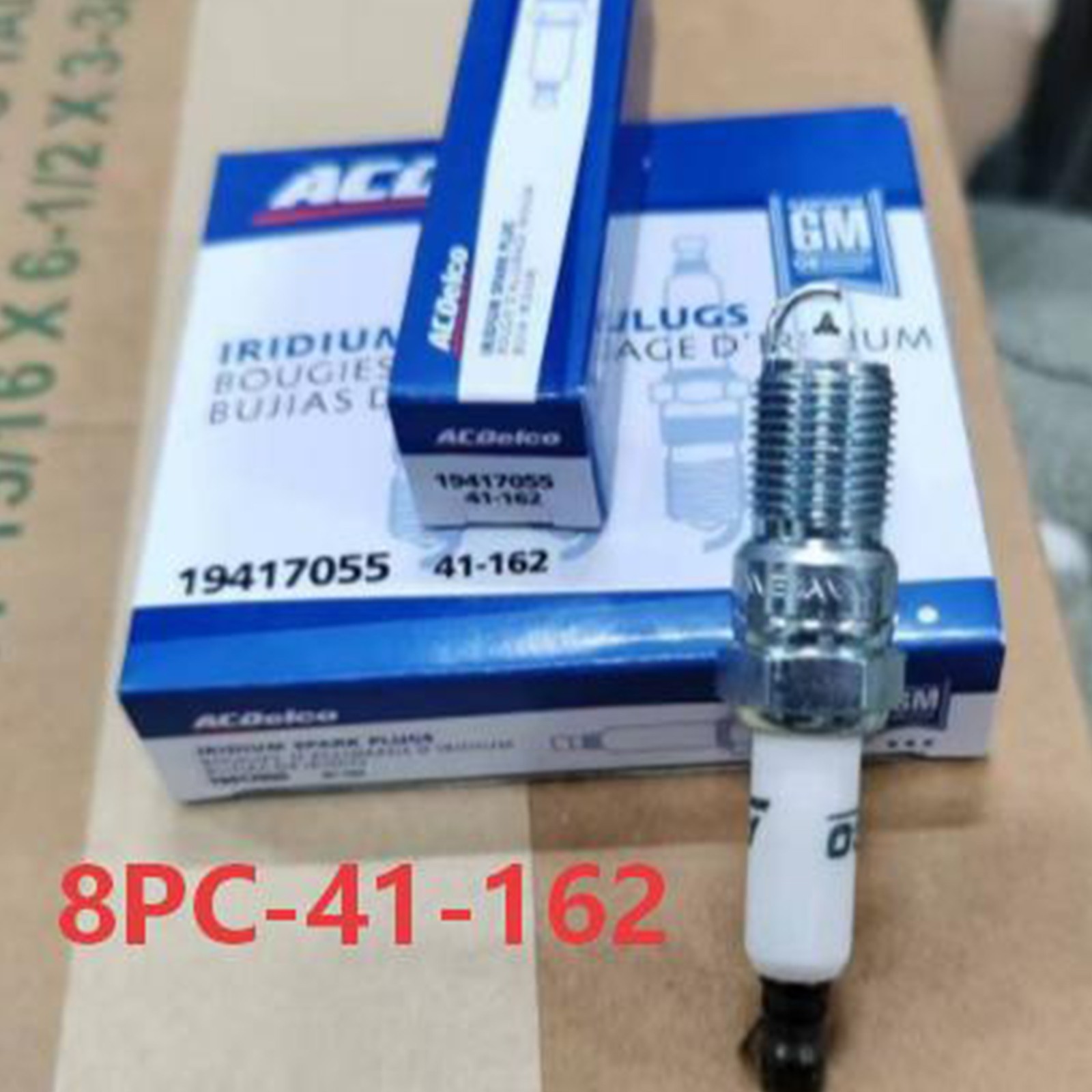 8 PACK NEW Spark Plug-Iridium ACDelco 41-162 FAST  19417055 USA
