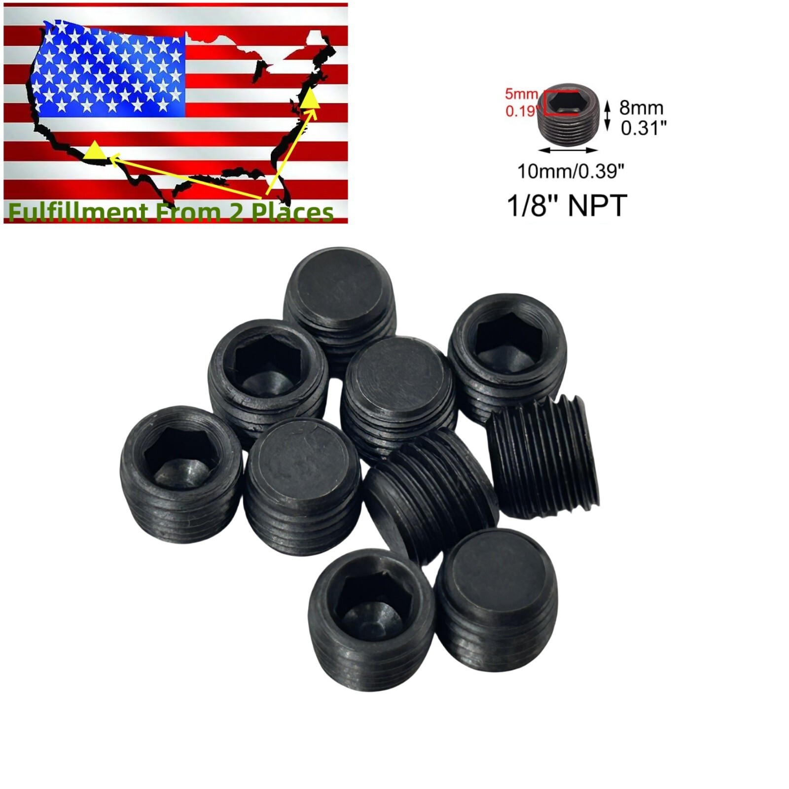 10PCS,1/8