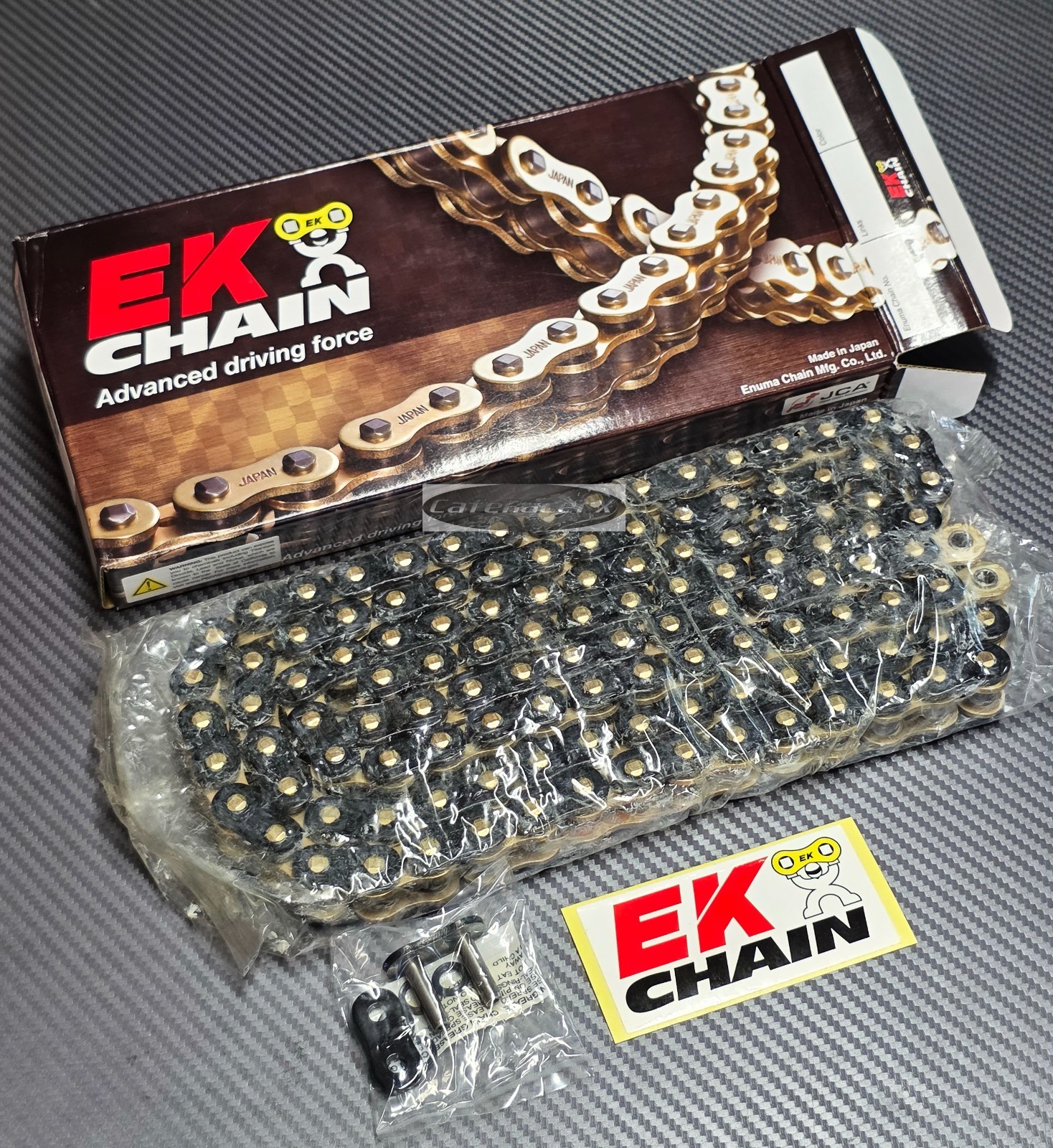 EK 530 ZVX3 120 link BLACK+GOLD Extreme X-ring Chain Made in JAPAN HARLEY BUSA