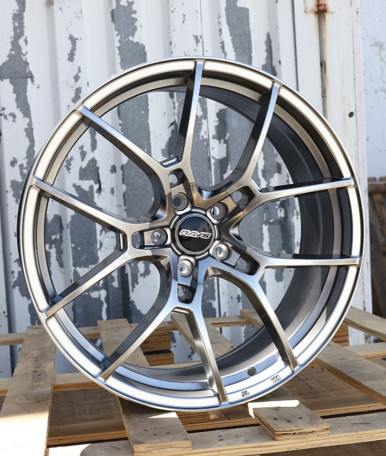 19 INCH SQUARED SET G025 RAYS STYLE WHEELS RIMS 19X8.5 +35 (5X112) CB: 66.6