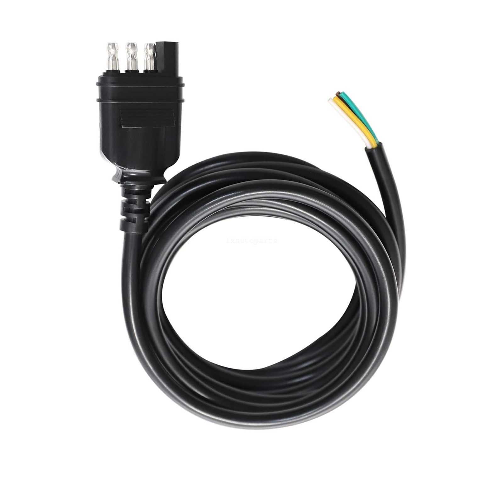 Trailer-Side Male End 4 Flat Connector Wire 10 Feett Jacketed Cable Color Code